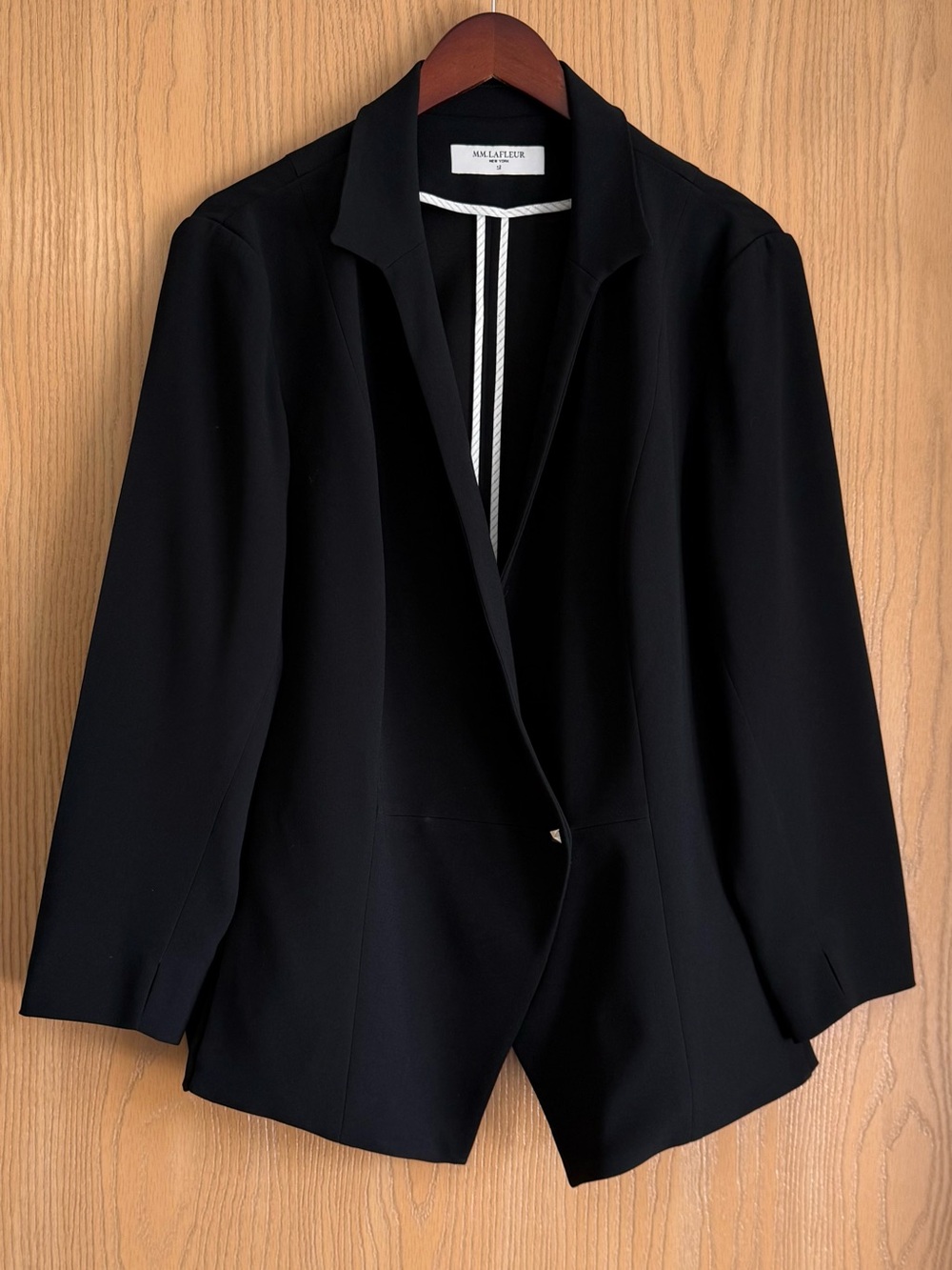 MM. Lafleur | SZ +2 ‎(US 3X) 26 | Black Wells Angled Blazer Jacket Office
